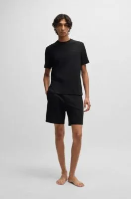 Camiseta de pijama de algodón con logo bordado
