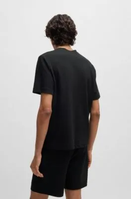 Camiseta de pijama de algodón con logo bordado