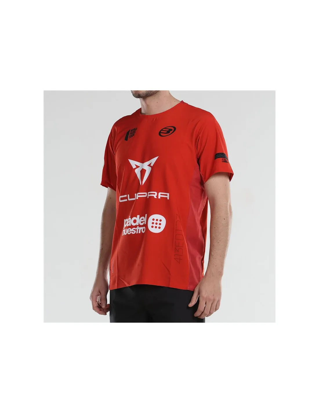 Camiseta de Pádel Bullpadel Odeon Rojo Hombre
