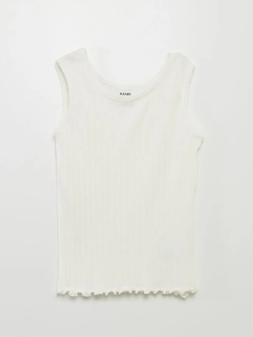 CAMISETA DE TIRANTES DE CANALé  BLANCO