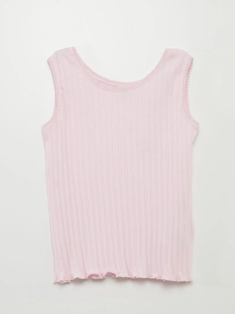 CAMISETA DE TIRANTES DE CANALé  ROSA