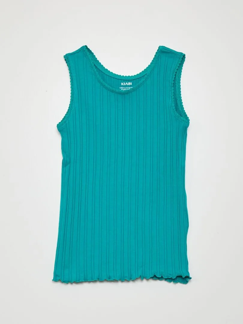 CAMISETA DE TIRANTES DE CANALé  VERDE