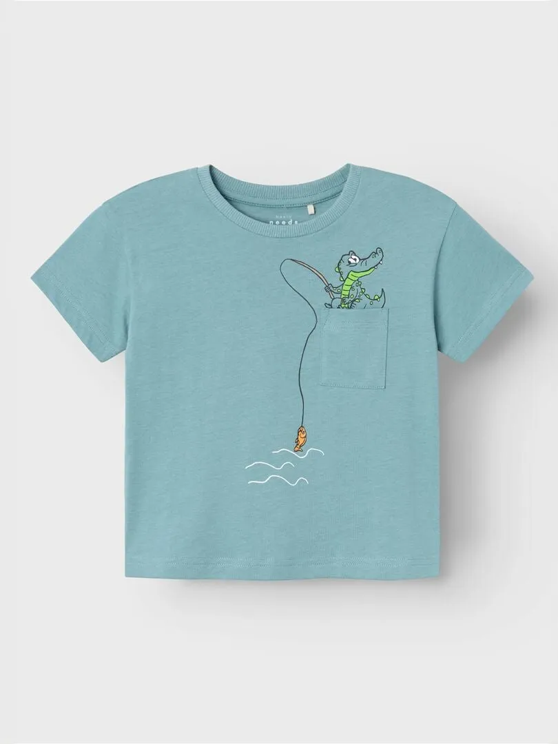 CAMISETA DIVERTIDA 'NAME IT'  AZUL