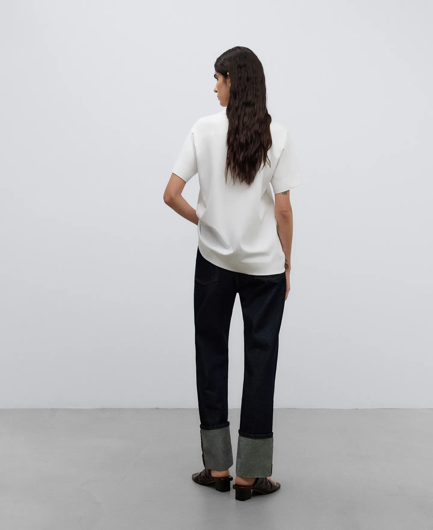 Camiseta en algodón blanca mujer