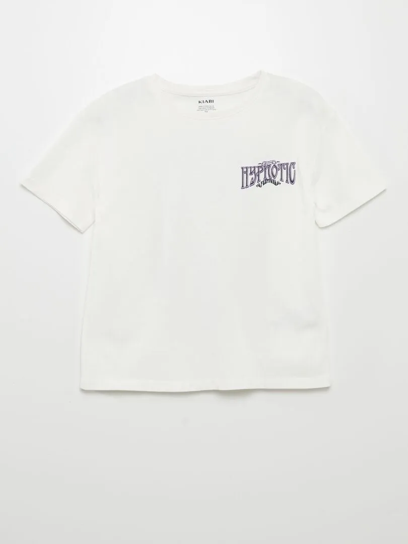 CAMISETA ESTAMPADA  BLANCO