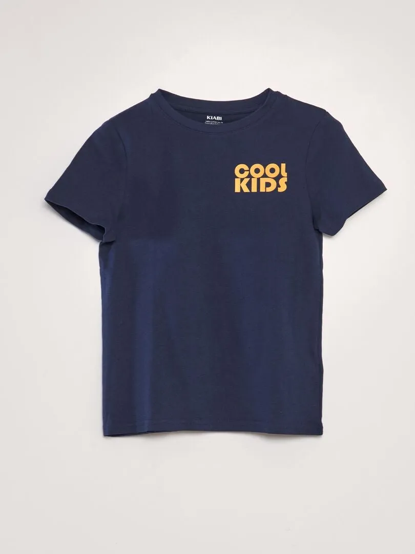 CAMISETA ESTAMPADA DE ALGODóN  AZUL