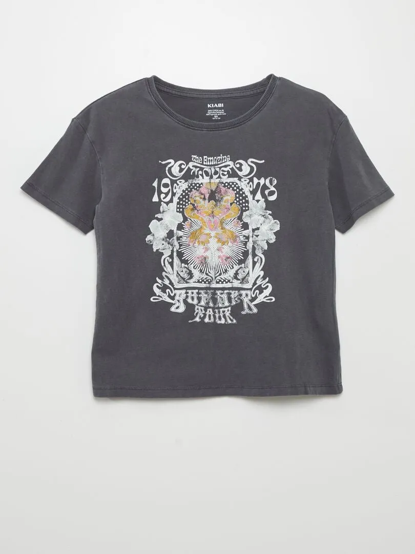 CAMISETA ESTAMPADA  NEGRO