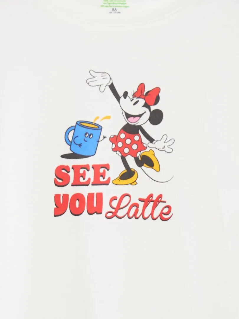CAMISETA ESTAMPADA 'MINNIE'  BEIGE