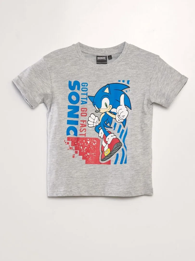 CAMISETA ESTAMPADA 'SONIC'  GRIS