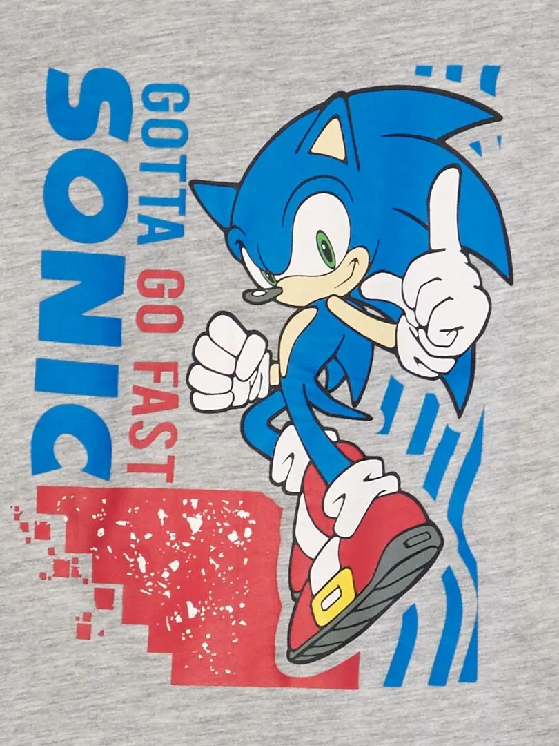 CAMISETA ESTAMPADA 'SONIC'  GRIS