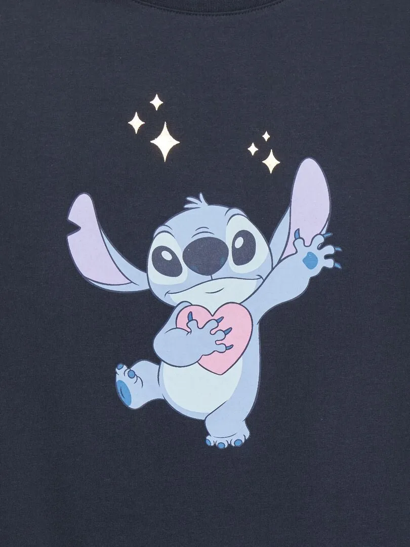 CAMISETA ESTAMPADA 'STITCH'  AZUL