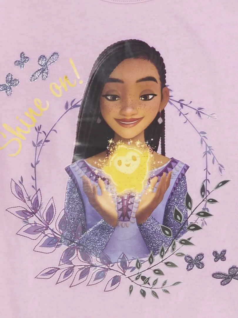 CAMISETA ESTAMPADA 'WISH'  PURPURA