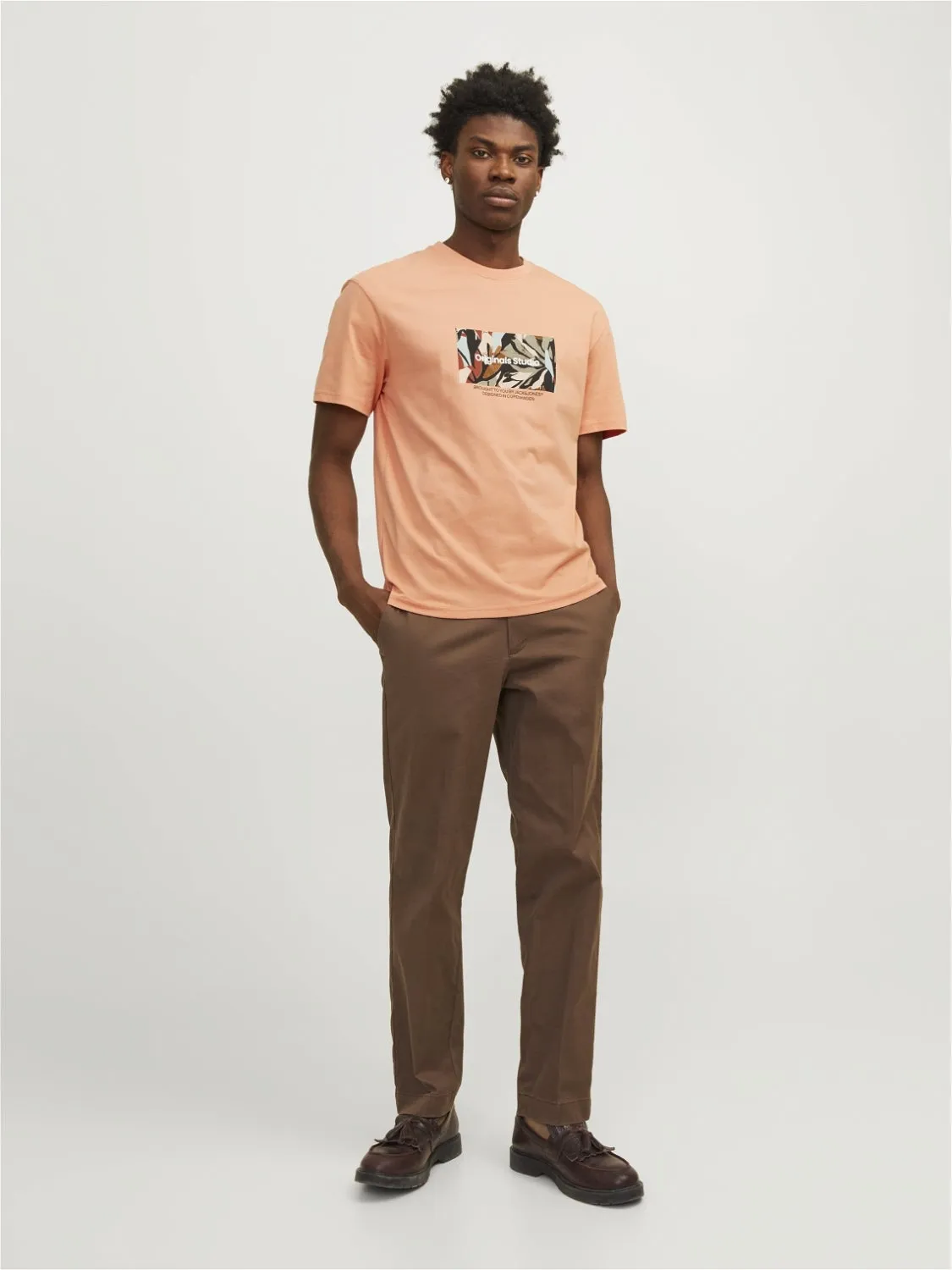 Camiseta Estampado Cuello redondo | Naranja intermedio | Jack & Jones®