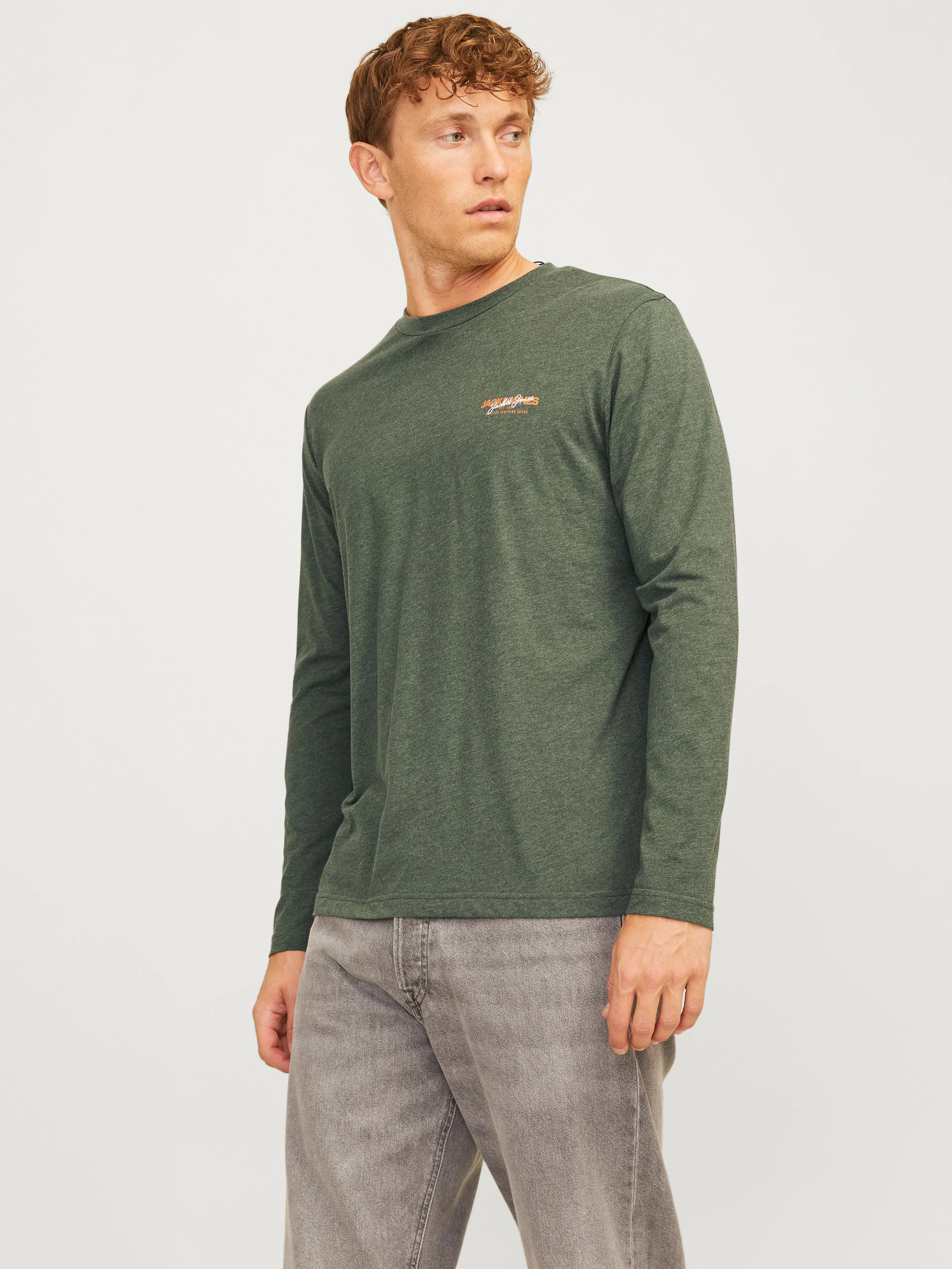 Camiseta Estampado Cuello redondo | Verde oscuro | Jack & Jones®
