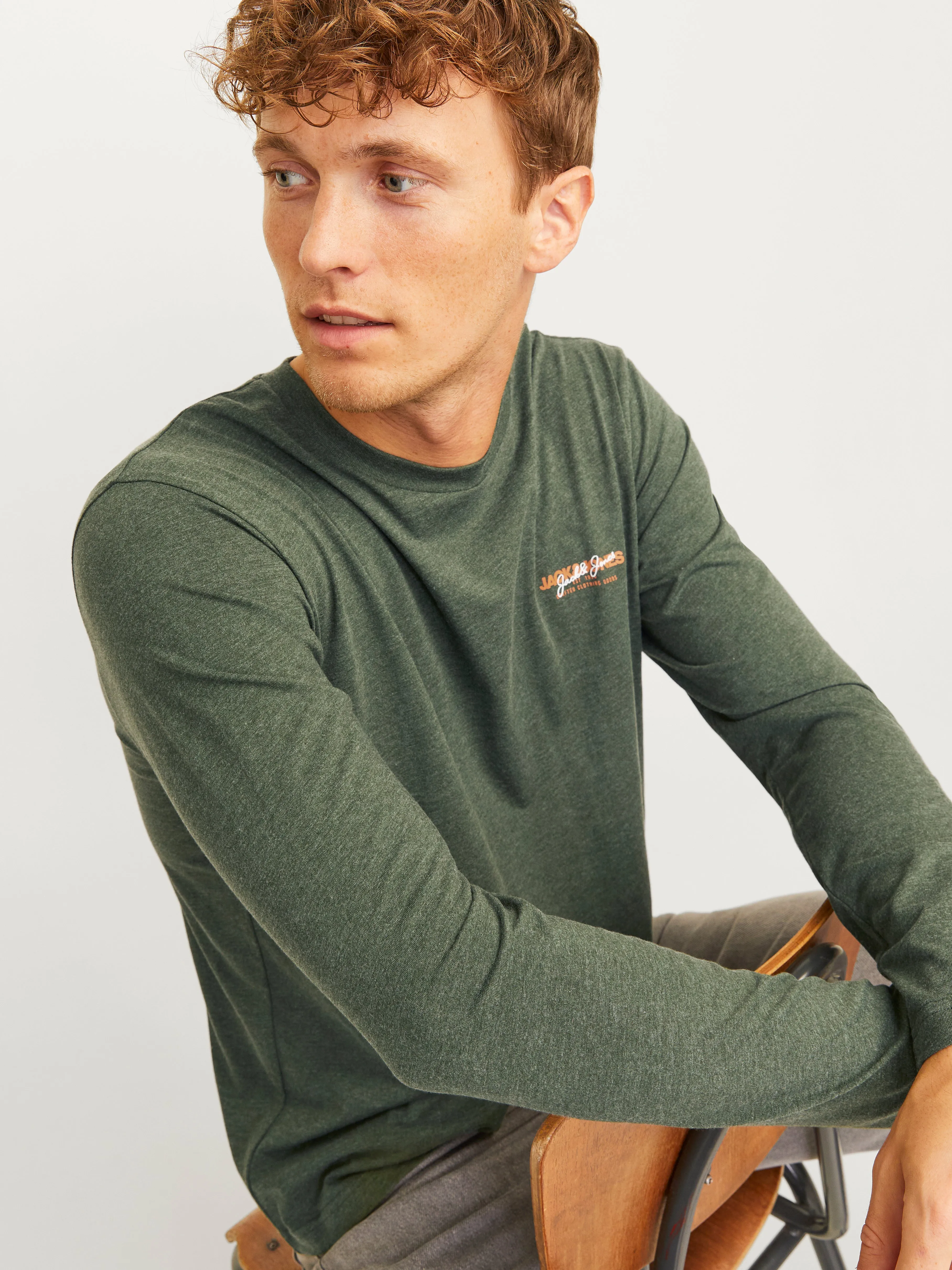 Camiseta Estampado Cuello redondo | Verde oscuro | Jack & Jones®
