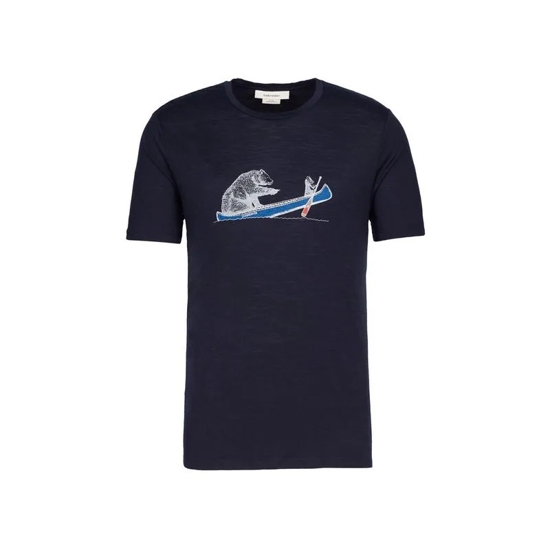 Camiseta Icebreaker Men Tech Lite II SS Tee Canoe Companions ( Midnight Navy) Hombres