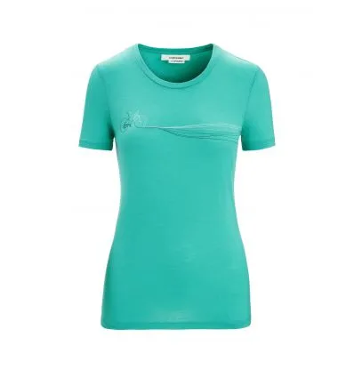 Camiseta Icebreaker Tech Lite II Cadence Paths (Fresh) Mujer