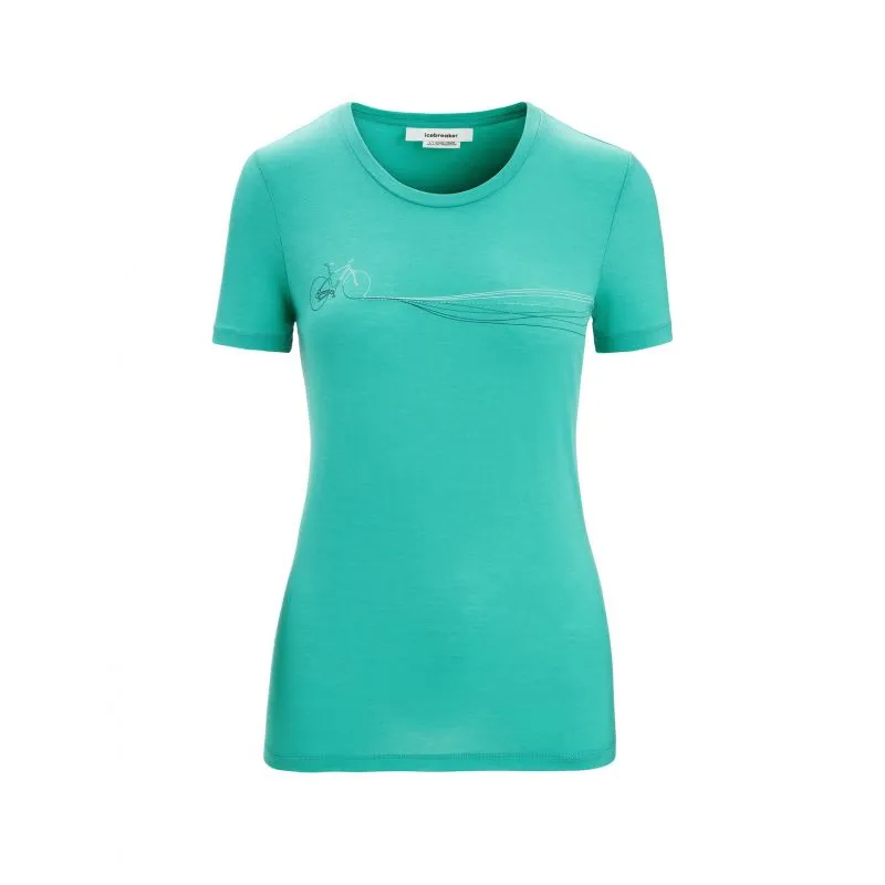 Camiseta Icebreaker Tech Lite II Cadence Paths (Fresh) Mujer