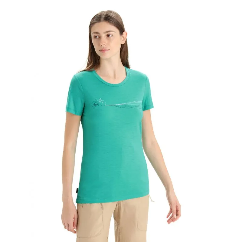 Camiseta Icebreaker Tech Lite II Cadence Paths (Fresh) Mujer