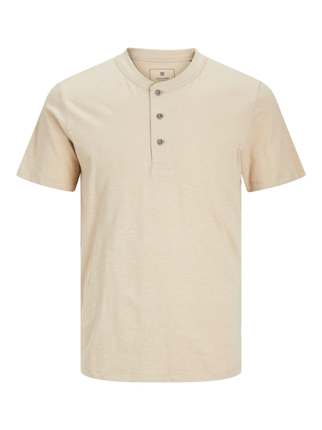 Camiseta Liso Cuello Mao | Beige | Jack & Jones®
