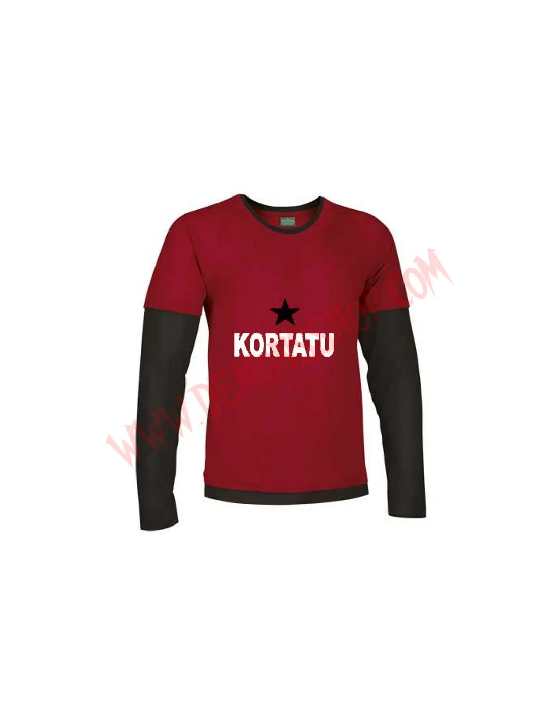 Camiseta ML Kortatu (Roja manga Negra)
