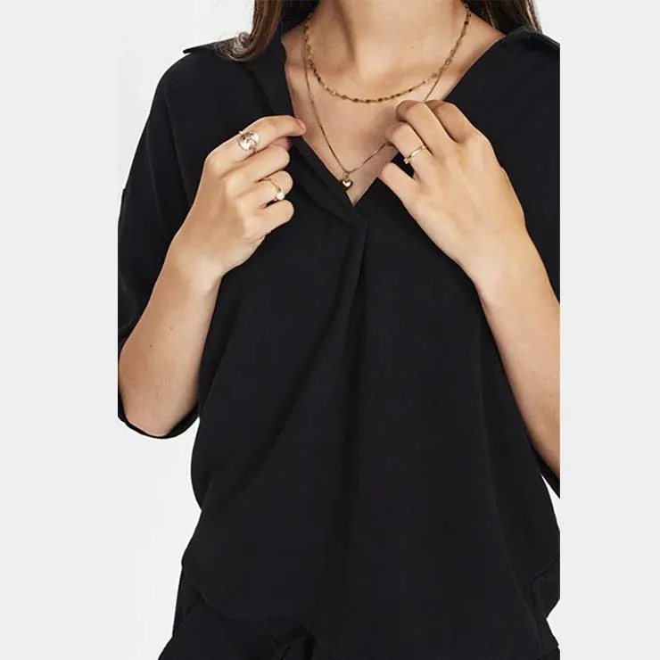 Camiseta Nümph Nusassie Caviar