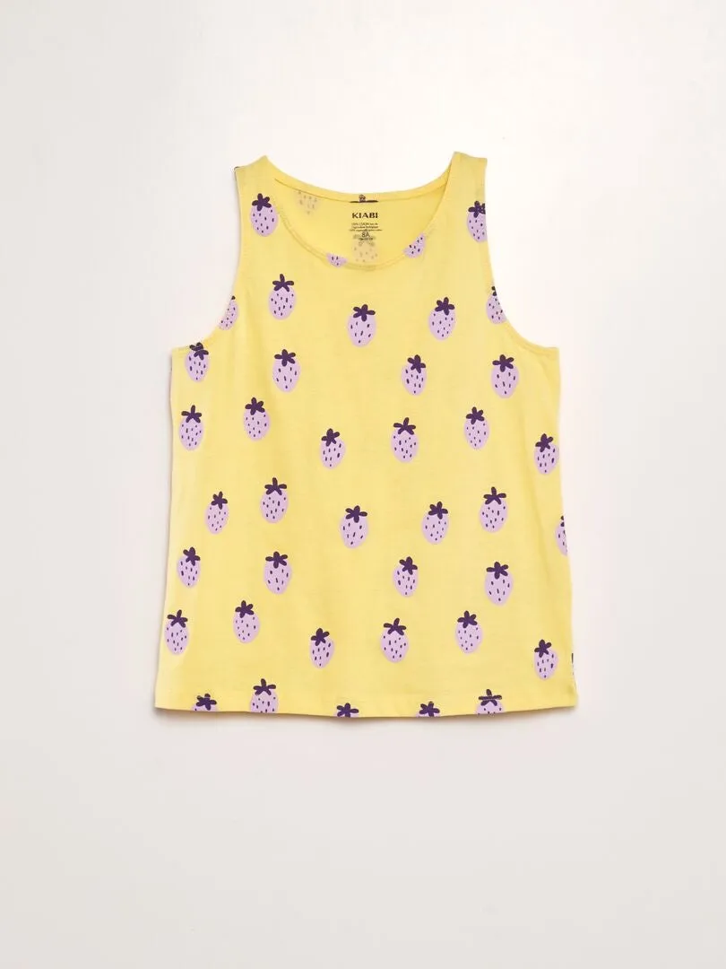 CAMISETA SIN MANGAS CON ESPALDA NADADORA  NARANJA