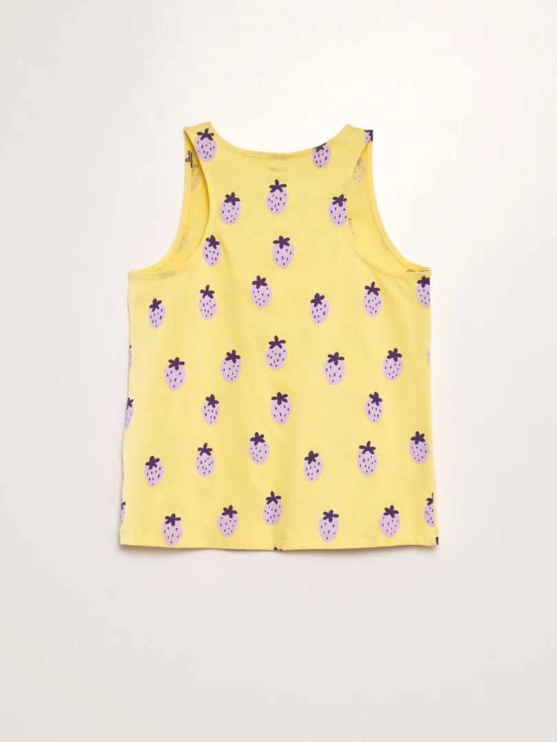 CAMISETA SIN MANGAS CON ESPALDA NADADORA  NARANJA