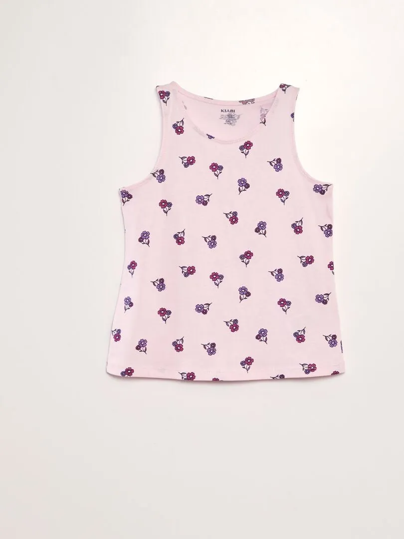 CAMISETA SIN MANGAS CON ESPALDA NADADORA  ROSA