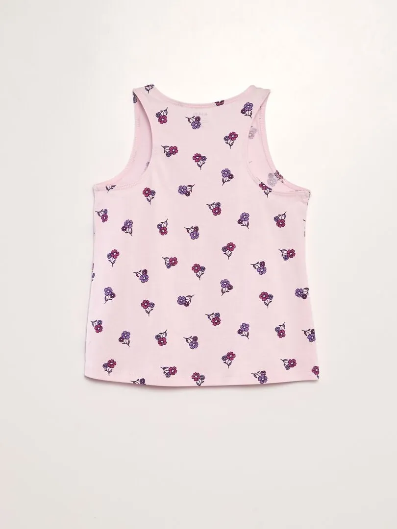 CAMISETA SIN MANGAS CON ESPALDA NADADORA  ROSA