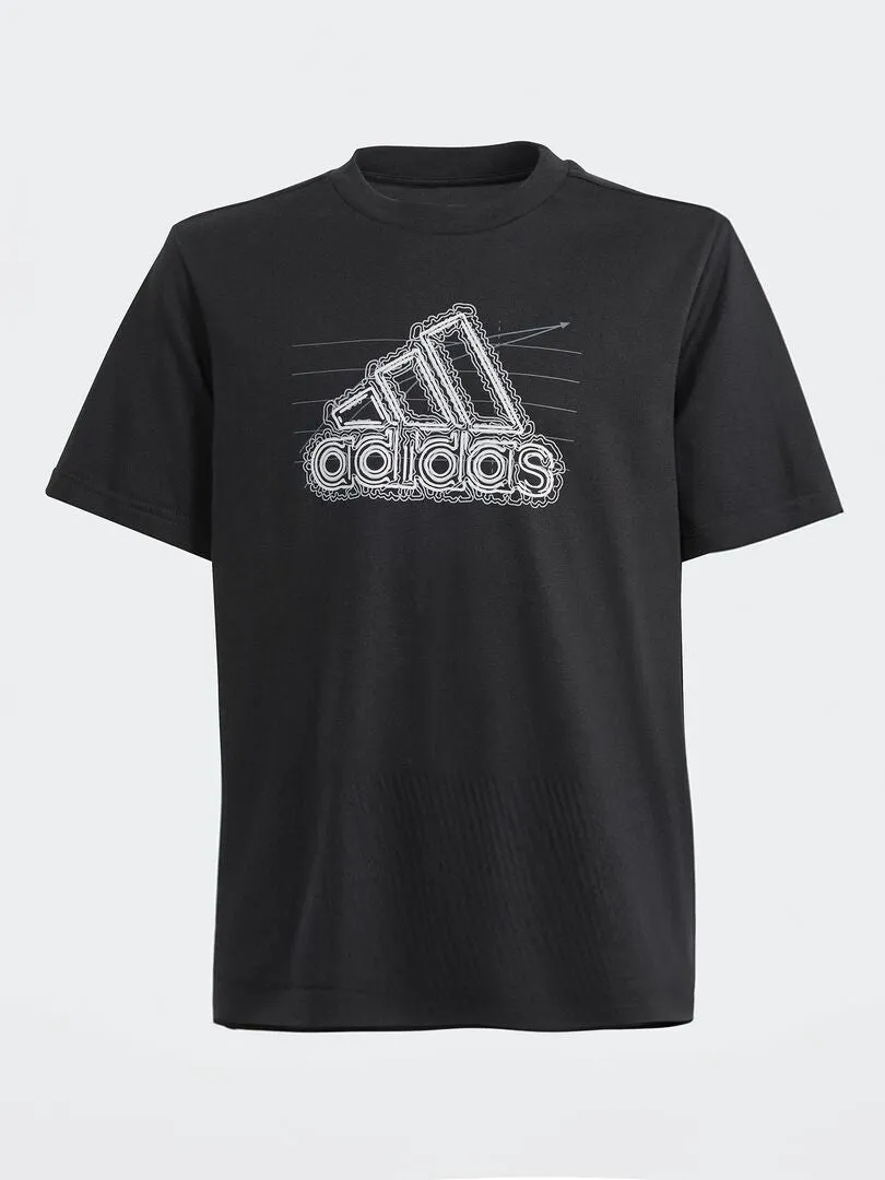 CAMISETA 'ADIDAS' CON LOGO GRANDE  NEGRO