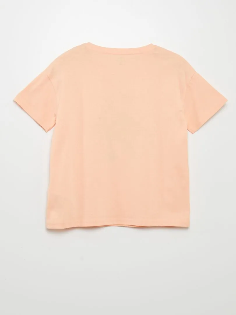 CAMISETA 'DISNEY' CON LENTEJUELAS  NARANJA