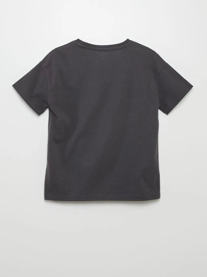 CAMISETA 'DISNEY' CON LENTEJUELAS  NEGRO