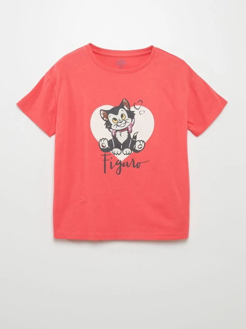 CAMISETA 'DISNEY' CON LENTEJUELAS  ROSA
