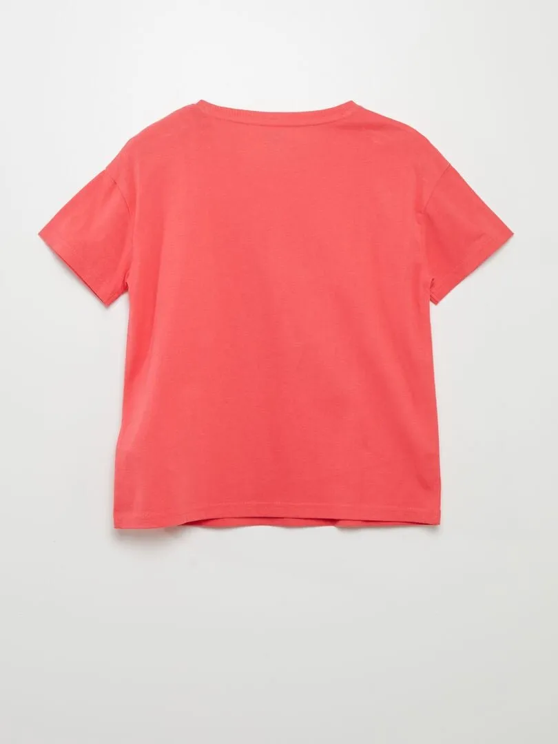 CAMISETA 'DISNEY' CON LENTEJUELAS  ROSA