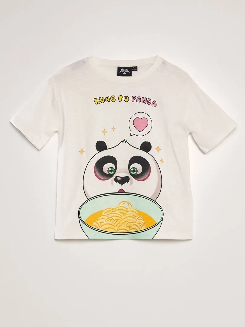 CAMISETA 'KUNGFU PANDA'  BLANCO