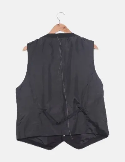 C&A Chaleco negro raya diplomática