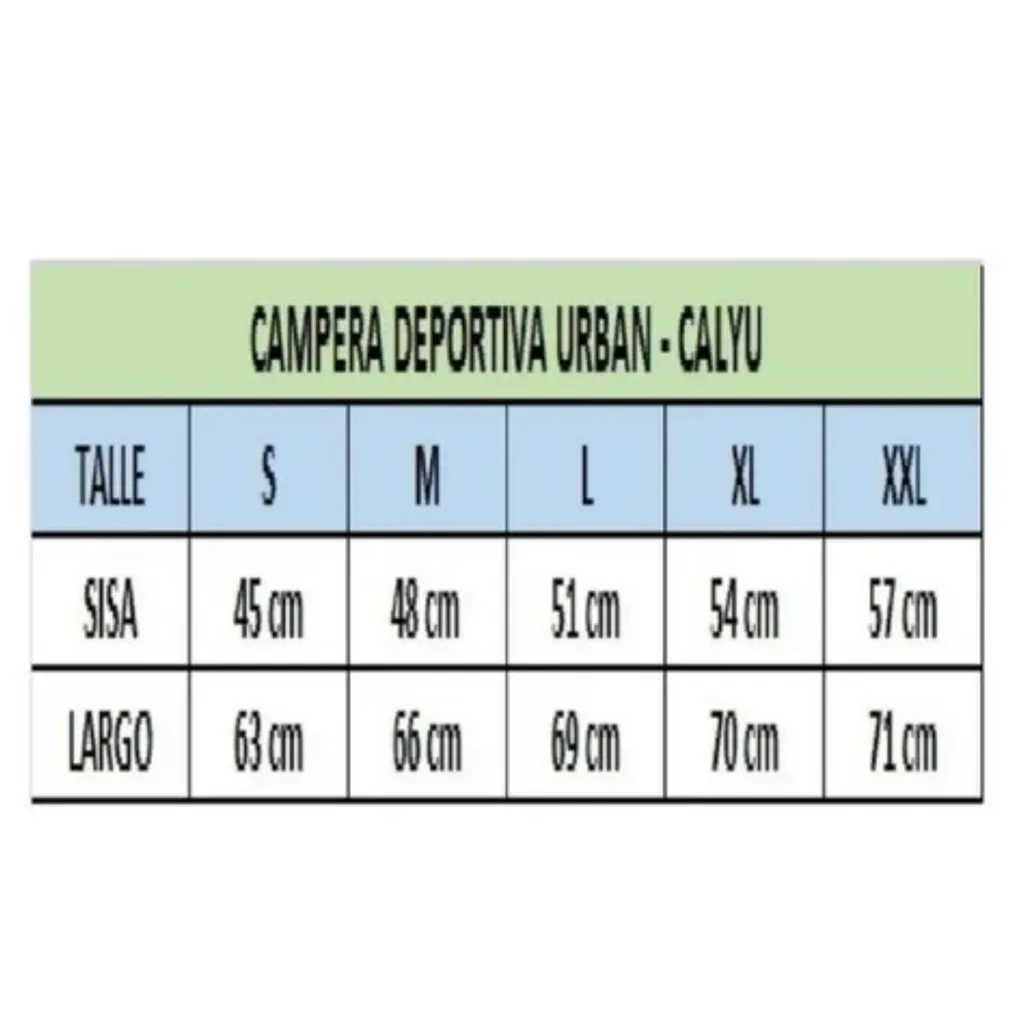 CAMPERA DEPORTIVA LYCRA HOMBRE  CALYU (AZ)