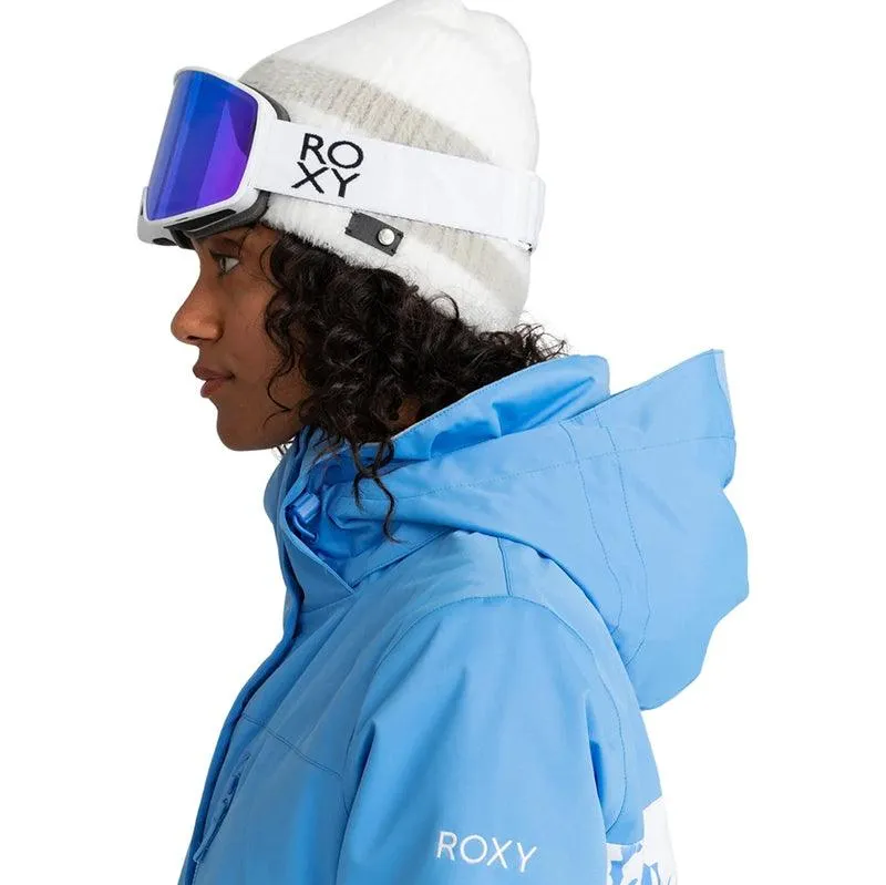 Campera Snow Roxy Jetty Block Celeste Blanco