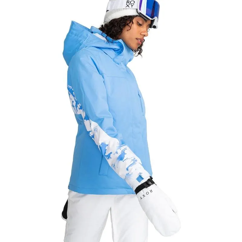 Campera Snow Roxy Jetty Block Celeste Blanco