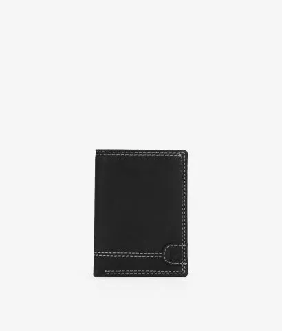 Cartera piel marrón sin portamonedas