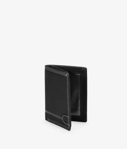 Cartera piel marrón sin portamonedas