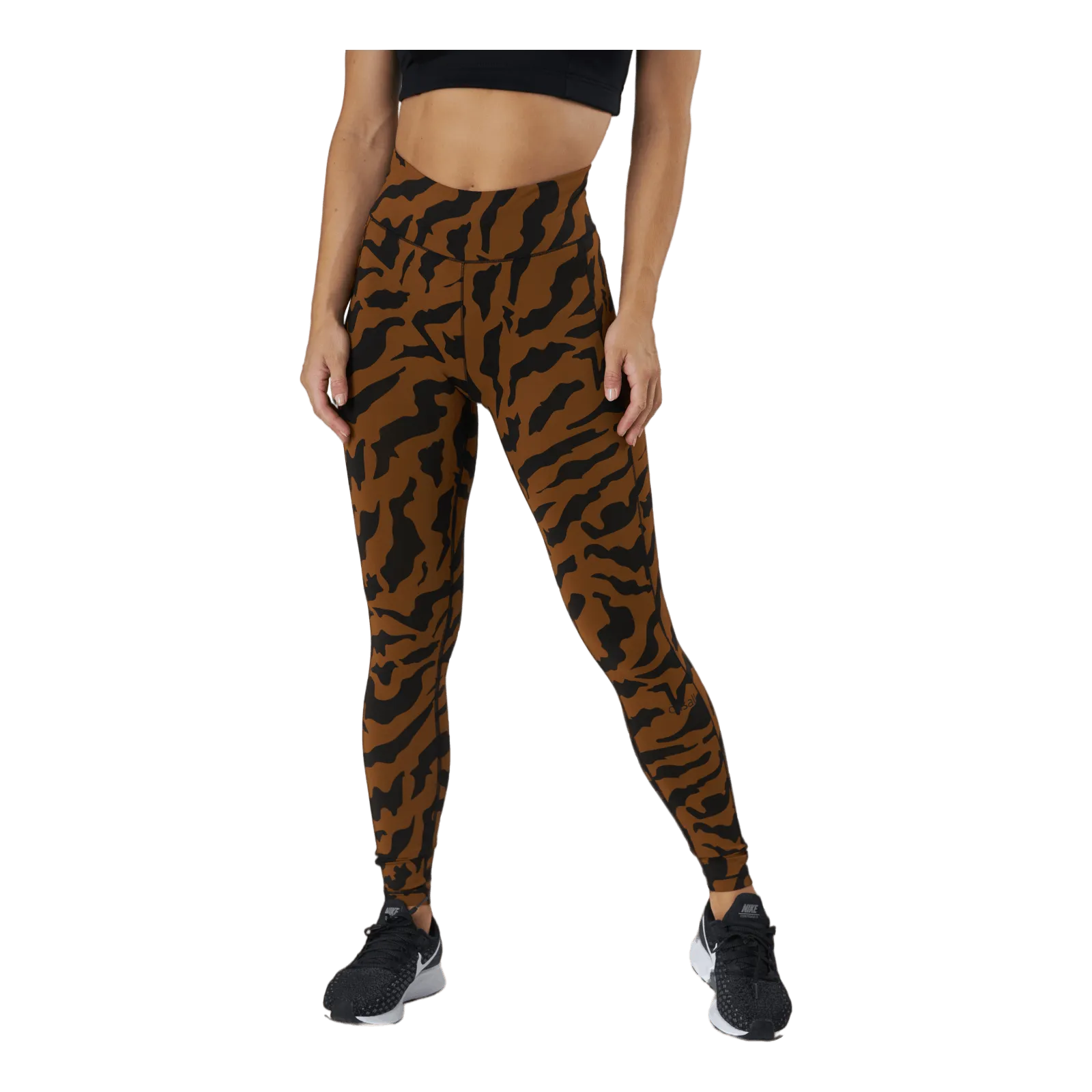 Casall Iconic Printed 7/8 Tights Escape Brown