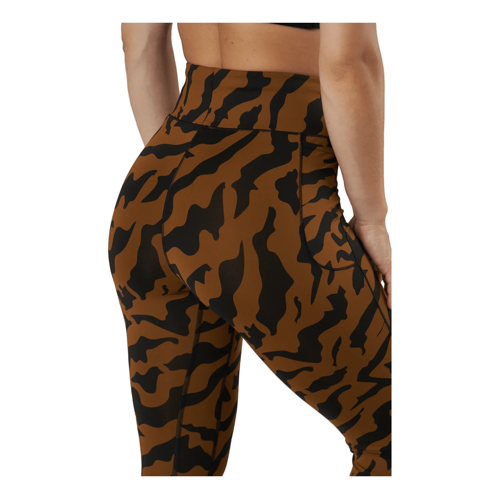 Casall Iconic Printed 7/8 Tights Escape Brown
