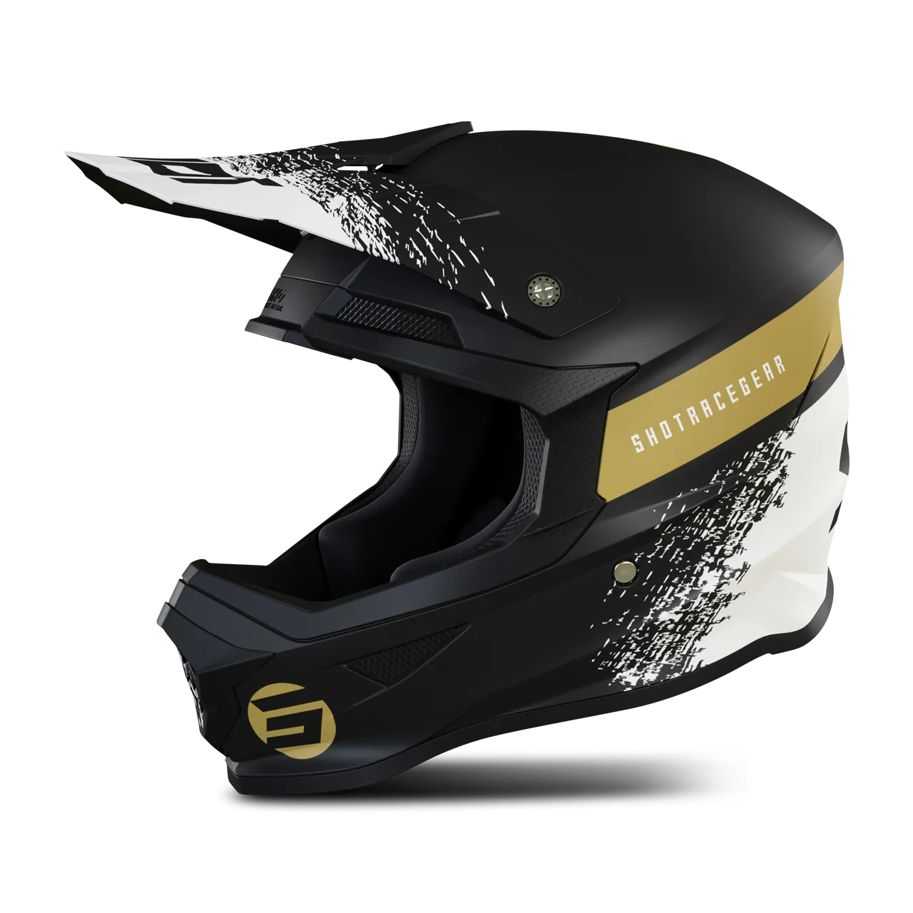 CASCO DE CROSS SHOT FURIOUS ROLL NEGRODORADO
