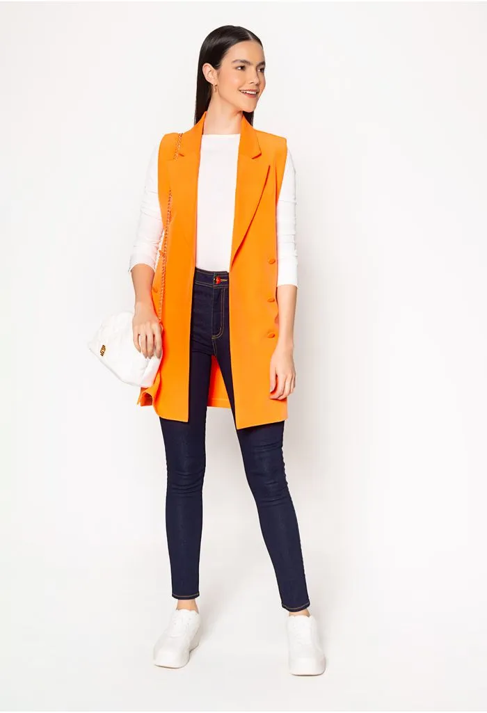 Chaleco oversize con botones