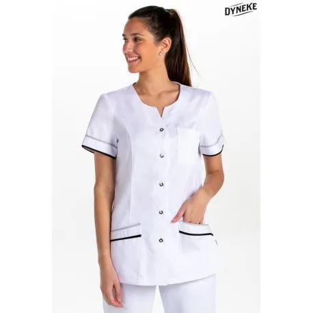 Chaqueta blanca con vivos en negro