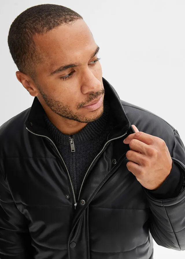 Chaqueta guateada Negro