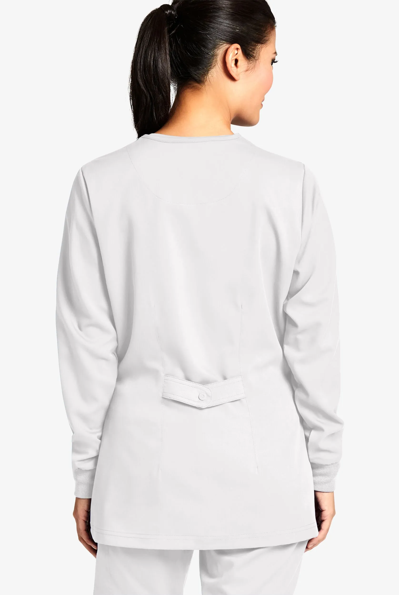 Chaqueta médica abrigada Grey's Anatomy de corte moderno con cuello redondo y 4 bolsillos para mujer