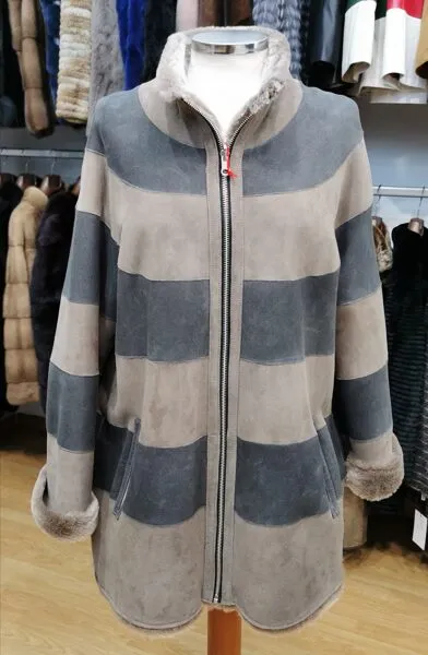 Chaquetón double face bicolor